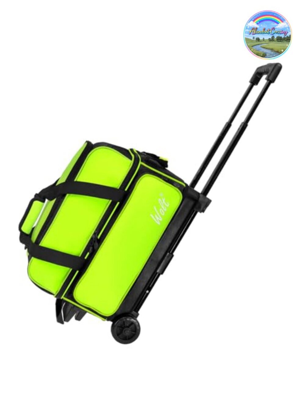 2 Ball Bowling Bag with Wheels Retractable Handle 40in Roller